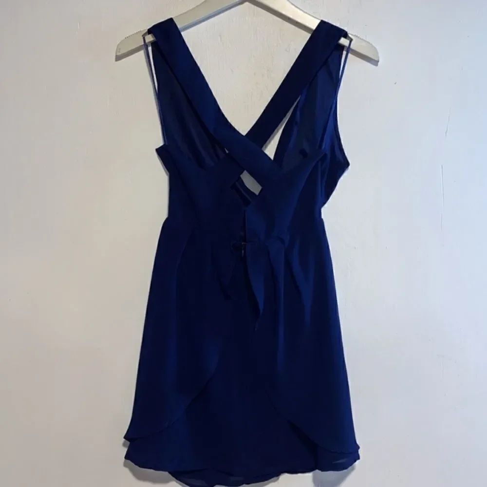 Tobi Navy Blue Cross Back Mini Dress - Picture 9 of 10
